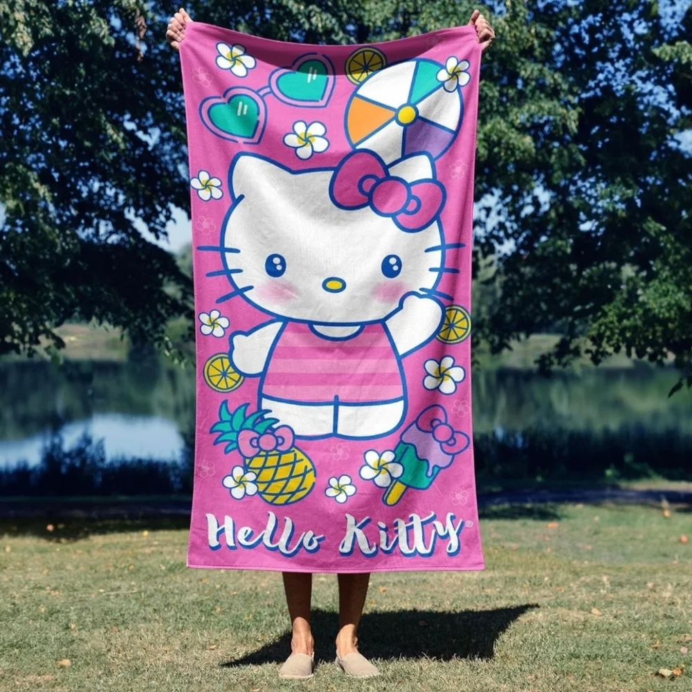 HELLO KITTY Microfiber Beach Towel NWT 30